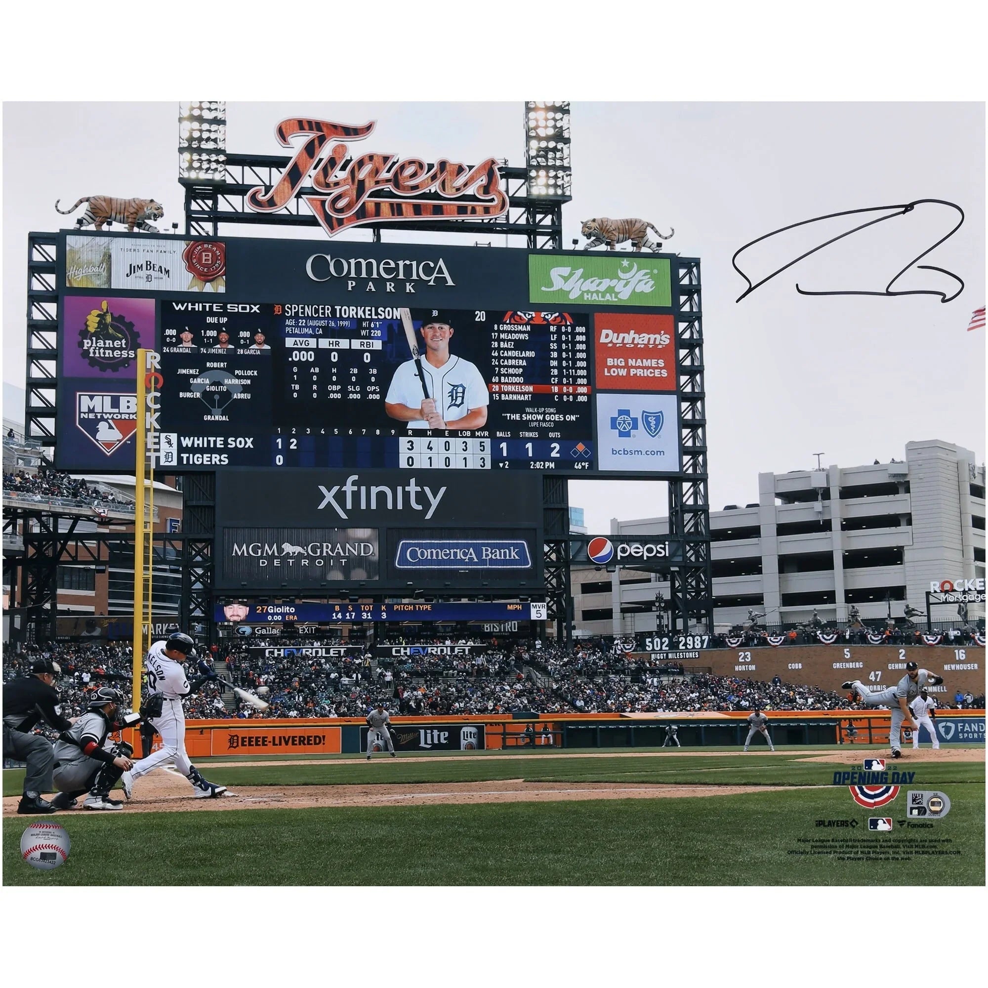 Spencer Torkelson Signed 16 x 20 Photograph | Tigers First At Bat