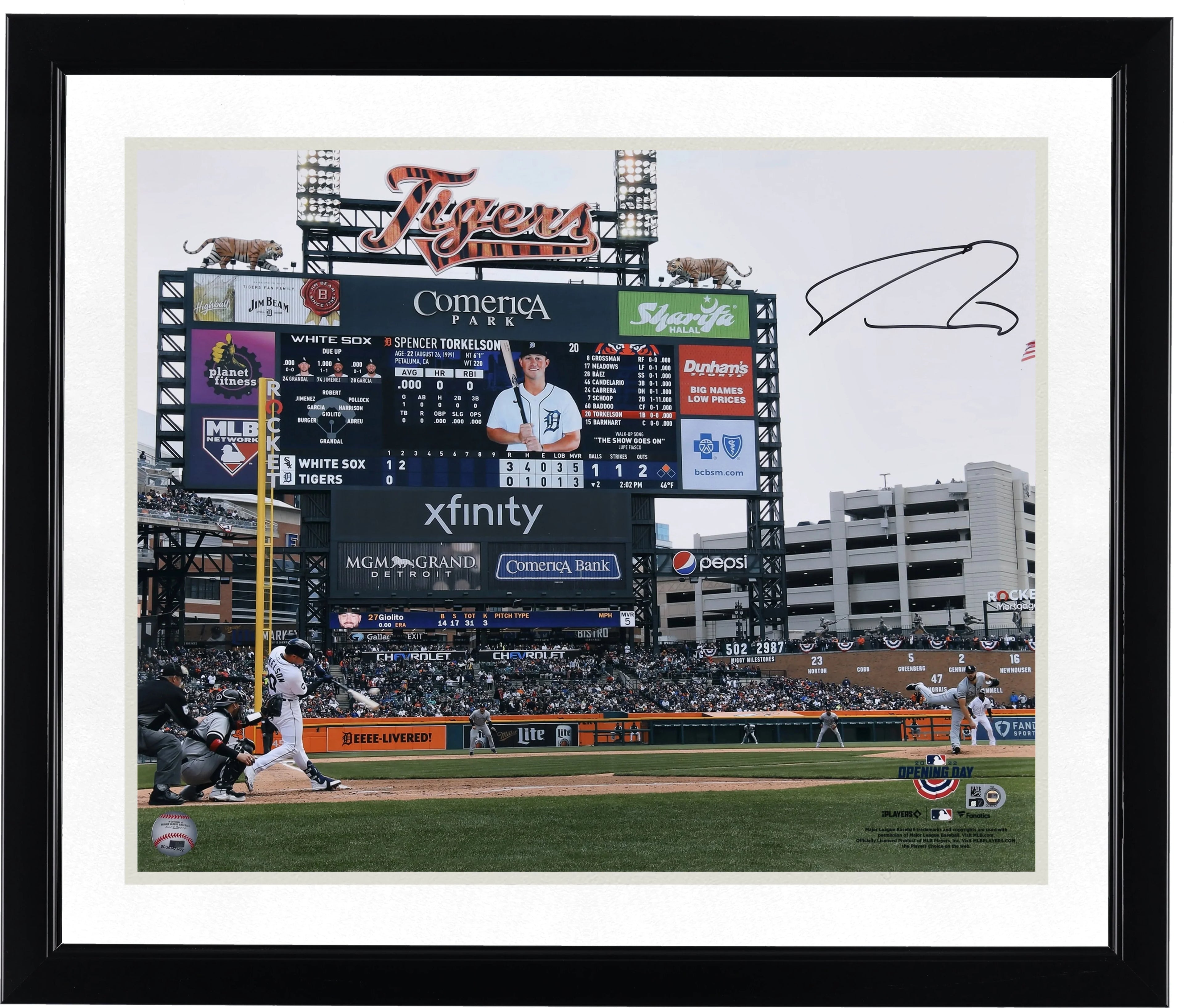 Spencer Torkelson Signed 16 x 20 Photograph | Tigers First At Bat