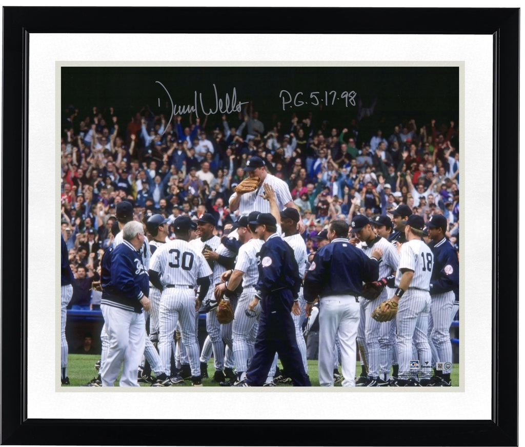 David Wells Signed 16 x 20 Photo | Perfect Game 5-17-98 Inscription
