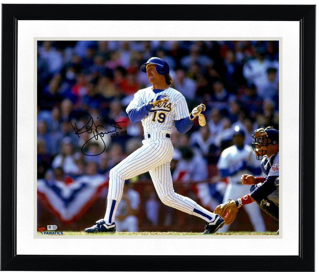Robin Yount Signed 16 x 20 Photograph | HOF 99 Inscription