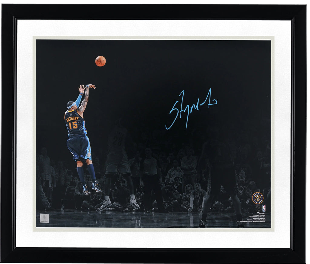 Carmelo Anthony Signed 16 x 20 Game Winning Shot Photo | Denver Nuggets
