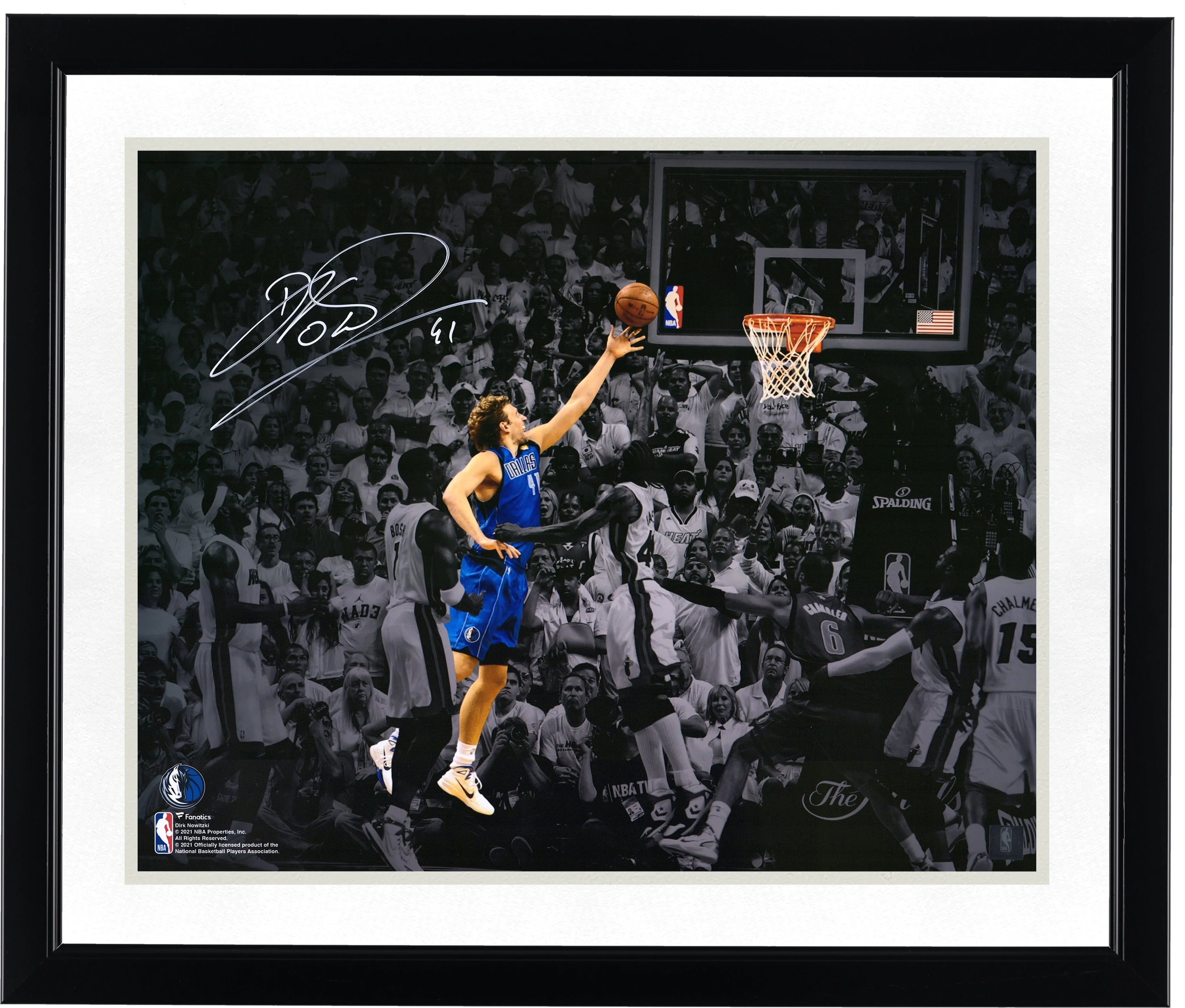 Dirk Nowitzki Signed 16 x 20 Photograph | Game-Winning Shot vs. Miami Heat