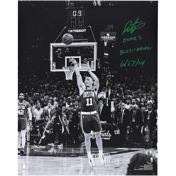 Payton Pritchard Black and White Signed 16 x 20 Photograph | Game 5 Buzzer Beater Inscription