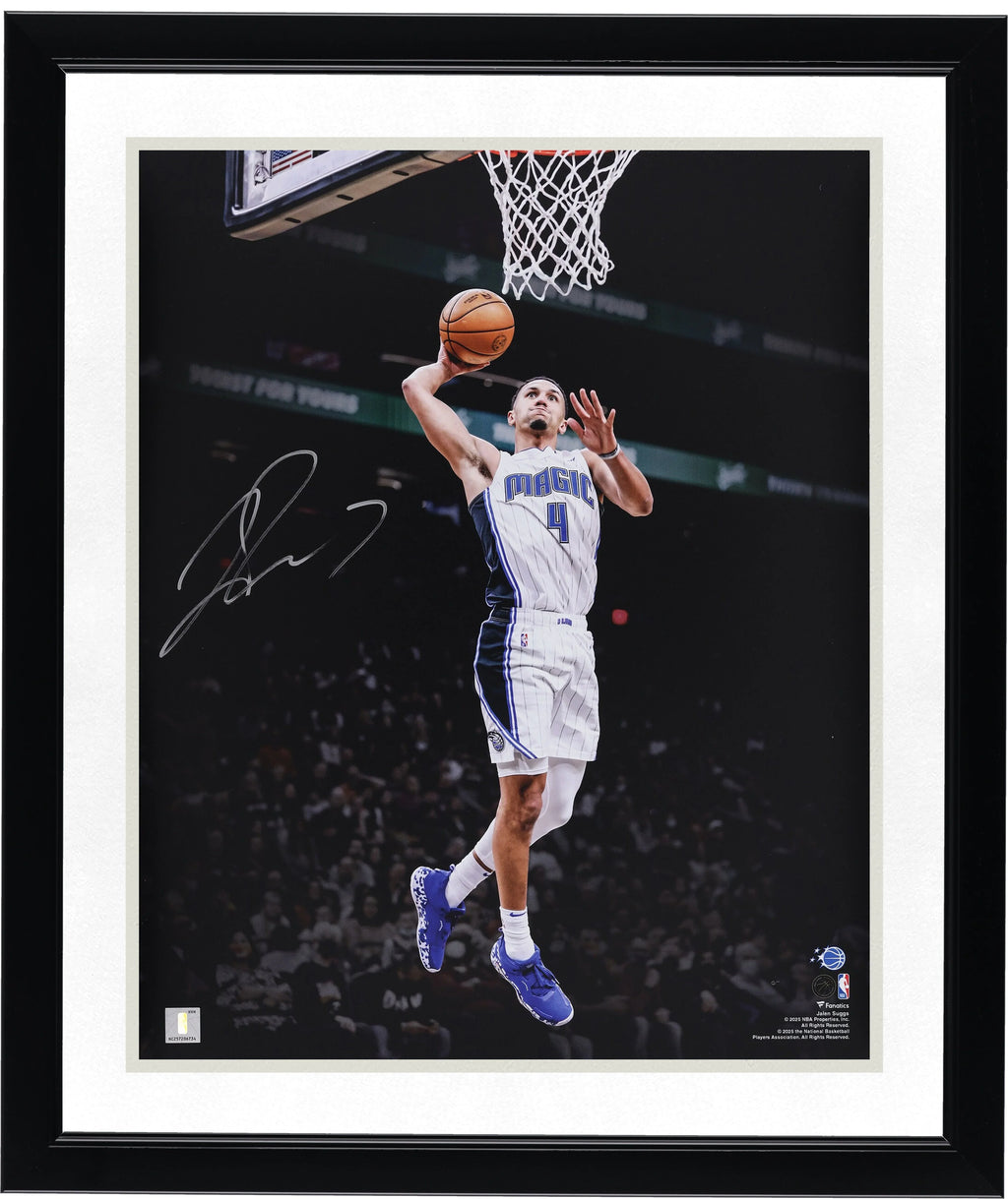 Jalen Suggs Signed 16 x 20 Dunking Spotlight Photo | Orlando Magic