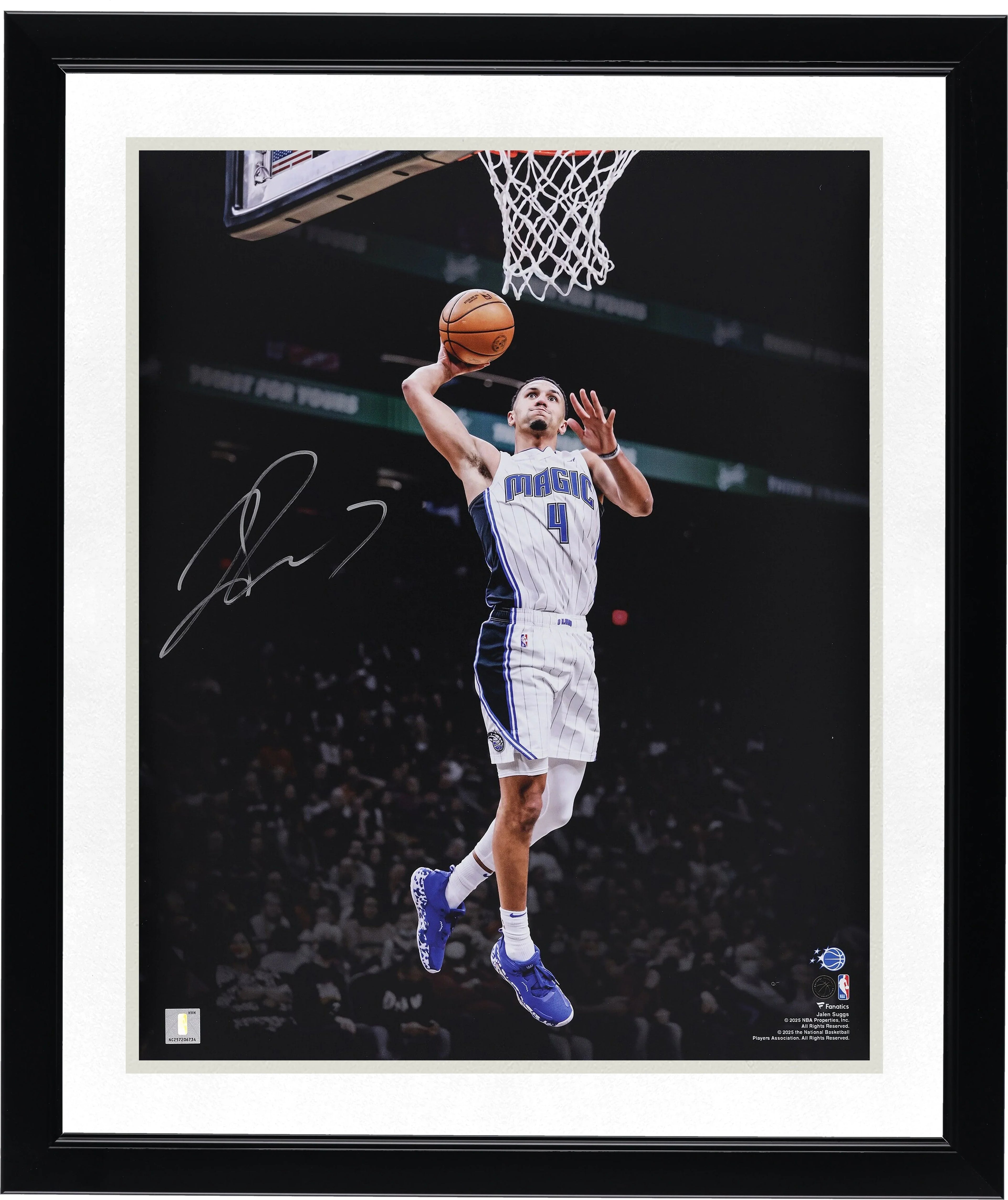 Jalen Suggs Signed 16 x 20 Dunking Spotlight Photo | Orlando Magic