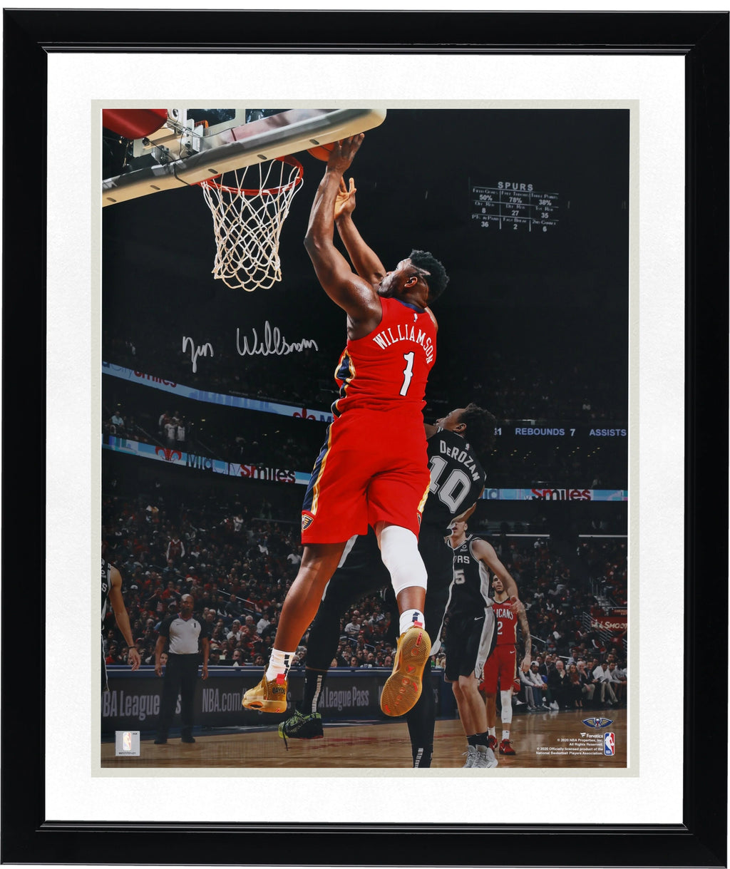 Zion Williamson Signed 16 x 20 Photograph | January 22, 2020 Debut