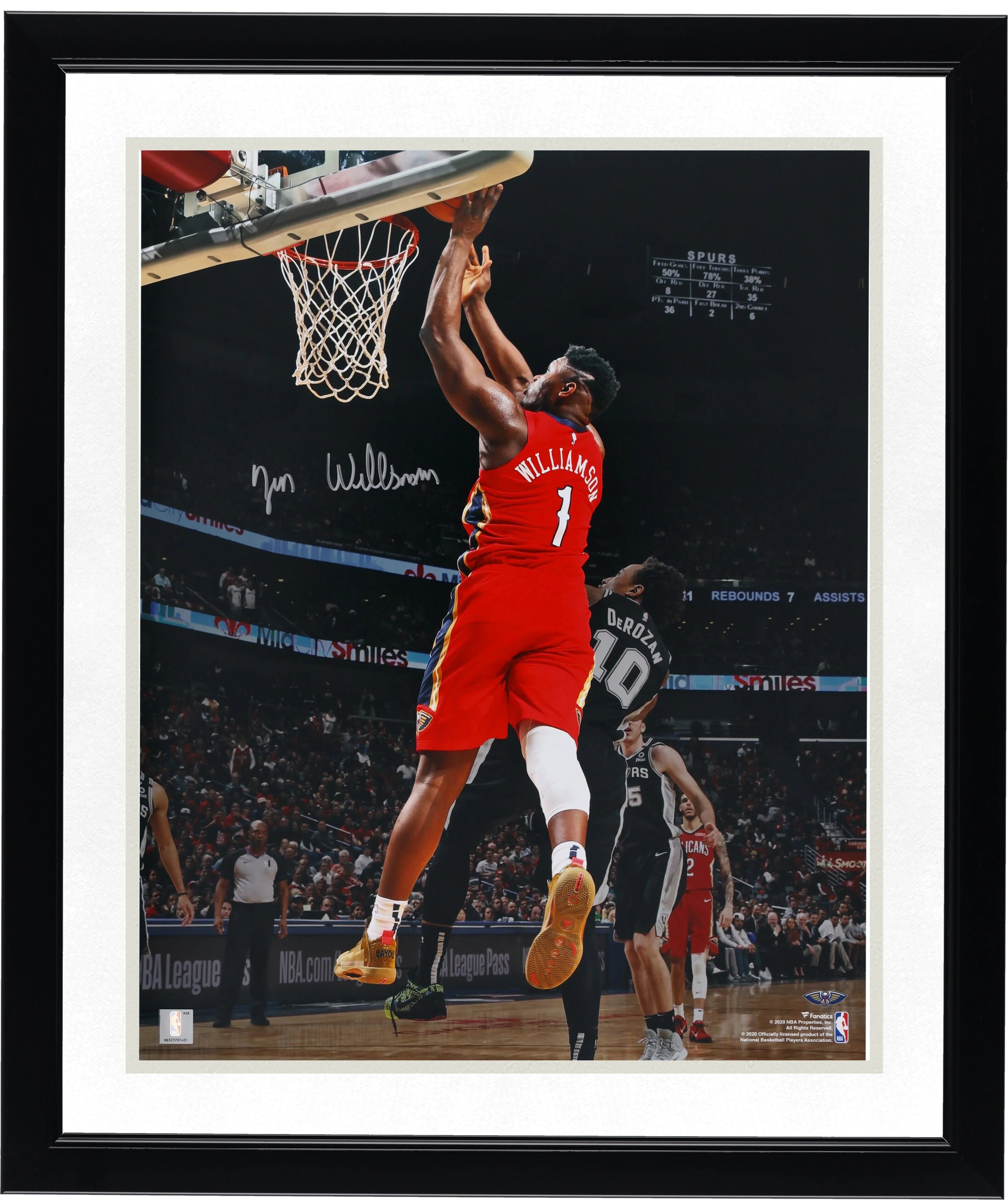 Zion Williamson Signed 16 x 20 Photograph | January 22, 2020 Debut
