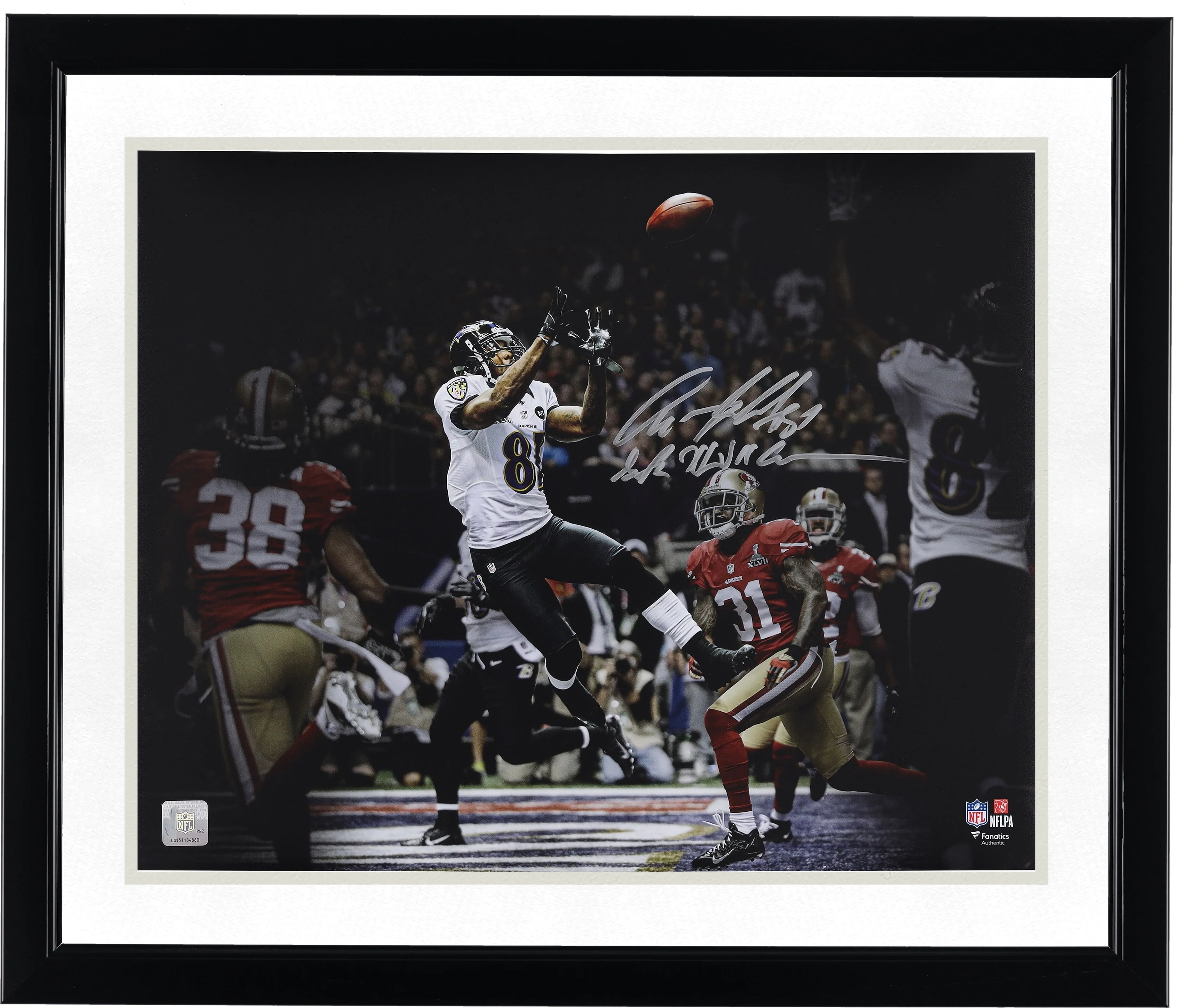 Anquan Boldin Signed 16 x 20 Photo | Super Bowl XLVII Touchdown Catch