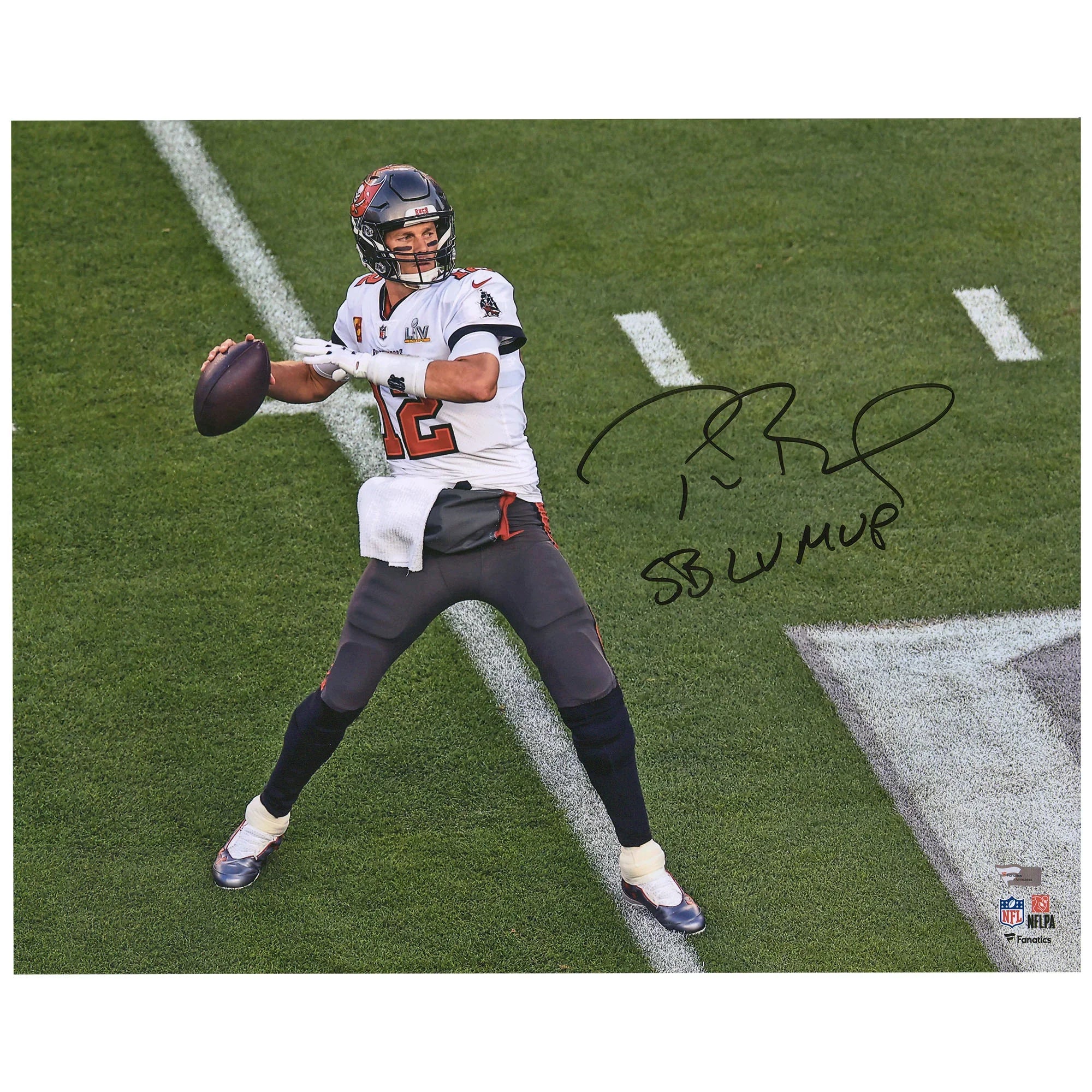 Tom Brady Signed 16 x 20 Super Bowl LV Photo | LV MVP Inscription