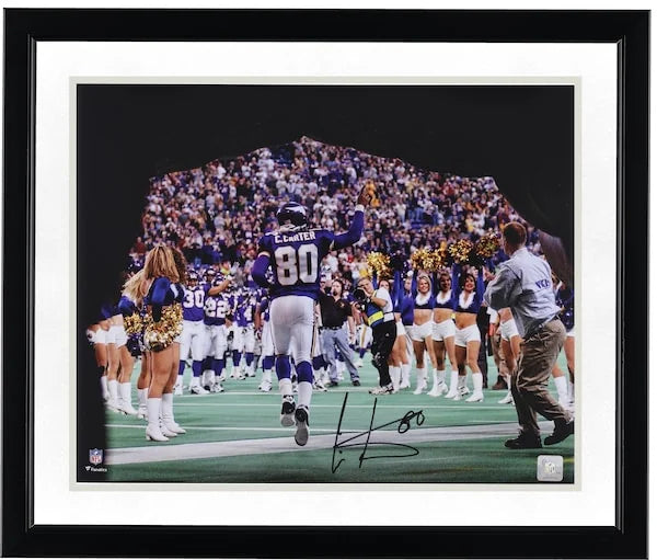 Cris Carter Signed 16 x 20 Photo | Vikings Last Home Game