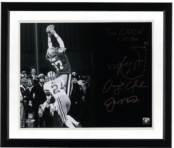 Joe Montana & Dwight Clark Signed The Catch 16 x 20 Photo | Authenticated