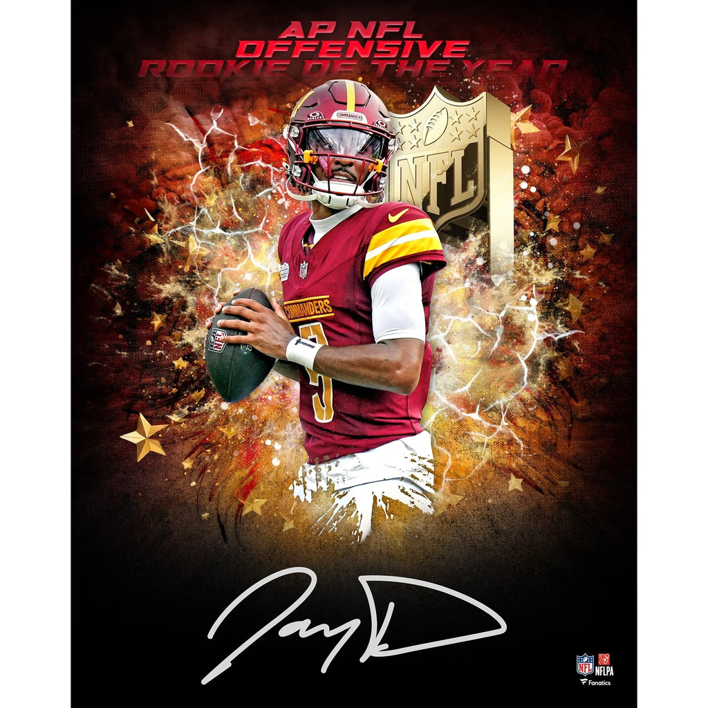 Jayden Daniels Signed 16 x 20 Photograph | 2024 NFL Offensive Rookie of the Year