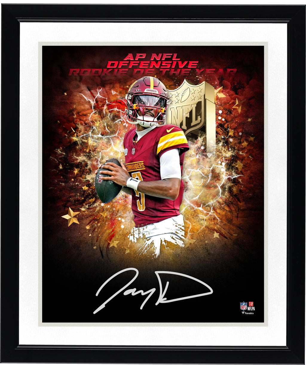 Jayden Daniels Signed 16 x 20 Photograph | 2024 NFL Offensive Rookie of the Year