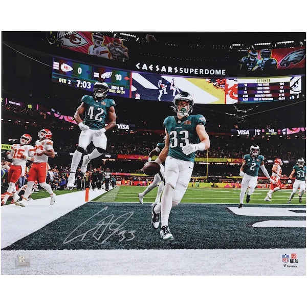 Cooper DeJean Signed 16 x 20 Photo | Super Bowl LIX Champions