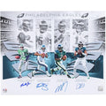 Eagles Quarterbacks Signed 16 x 20 Photo | Hurts, Cunningham, Vick, McNabb