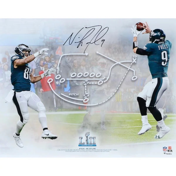 Nick Foles Signed 16 x 20 Photo | Super Bowl LII Philly Special