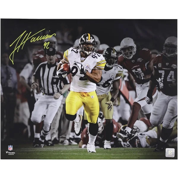 James Harrison Signed 16 x 20 Photo | Super Bowl XLIII Pick Six