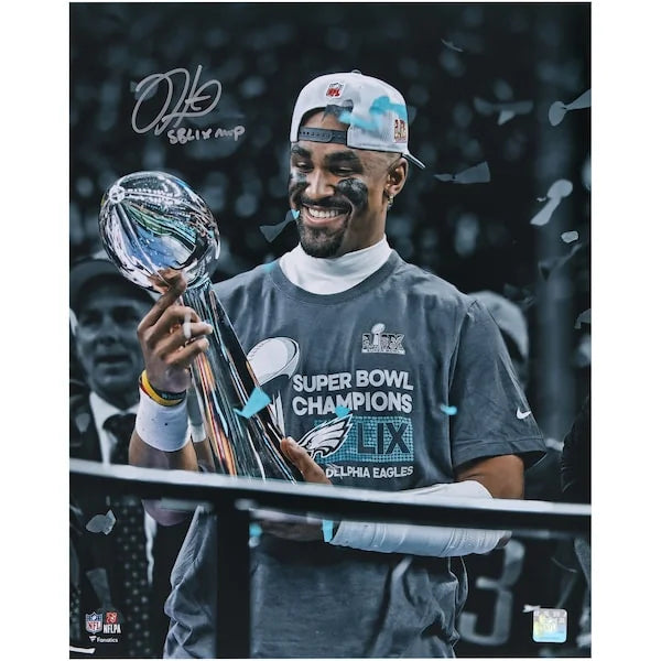 Jalen Hurts Signed 16 x 20 Photo | Super Bowl LIX MVP Inscription