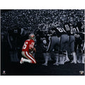 Joe Montana Signed 16 x 20 Huddle Spotlight Photo | 49ers
