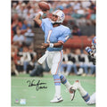 Warren Moon Signed 16 x 20 Oilers Jersey Throwing Photo | HOF 06 Inscription