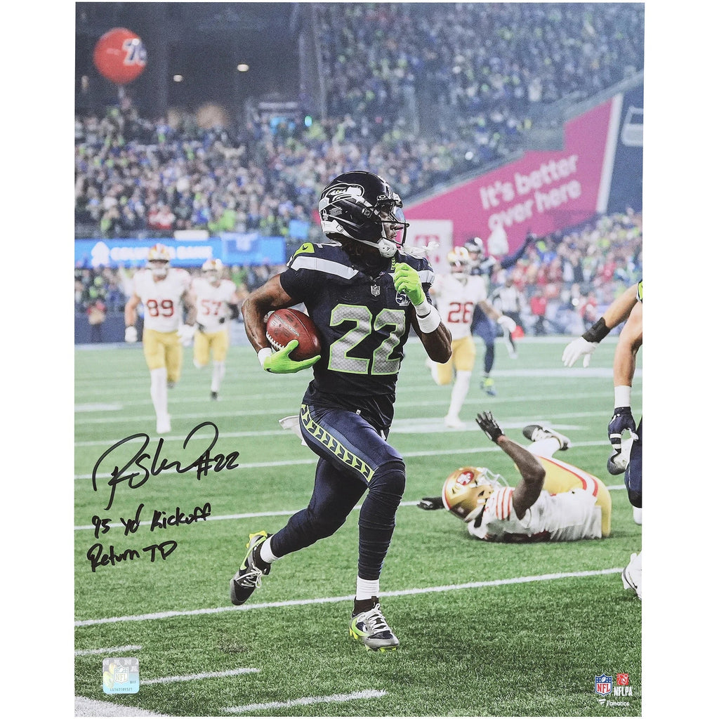 Rashid Shaheed Signed Seahawks 16 x 20 2026 Photo | 95 Yd Kickoff Return TD