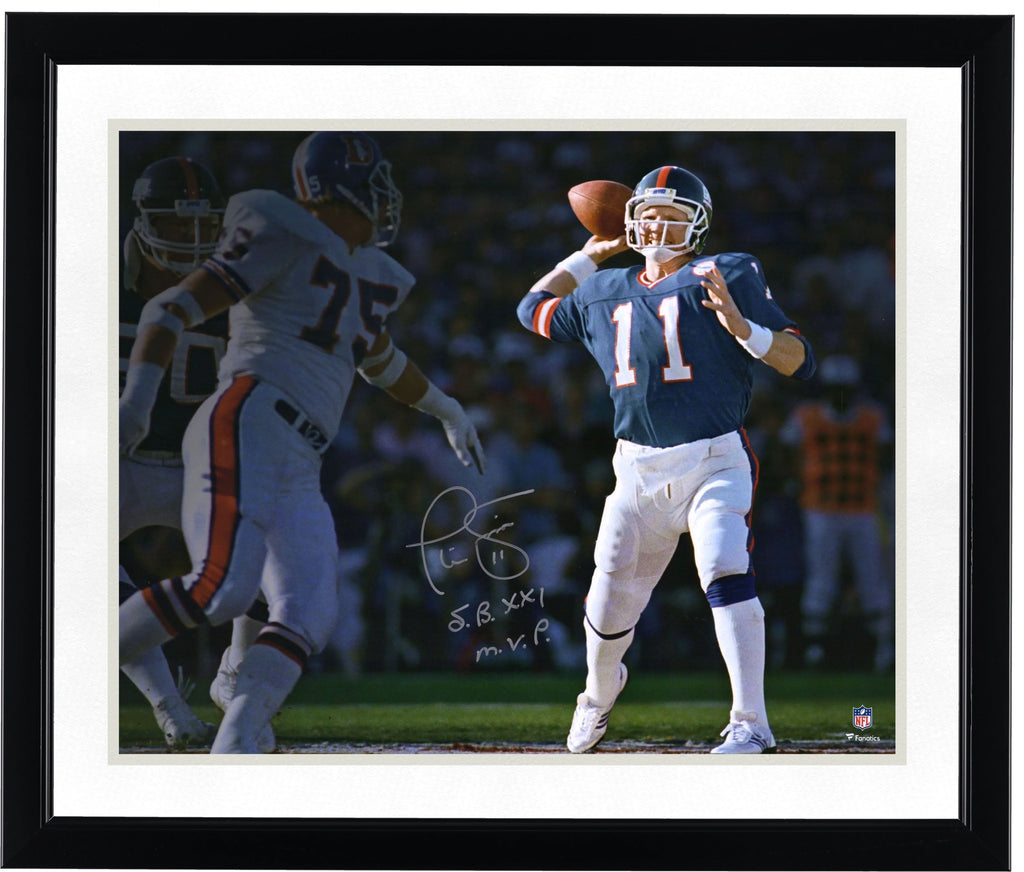 Phil Simms Signed 16 x 20 Photo | Super Bowl XXI MVP Inscription