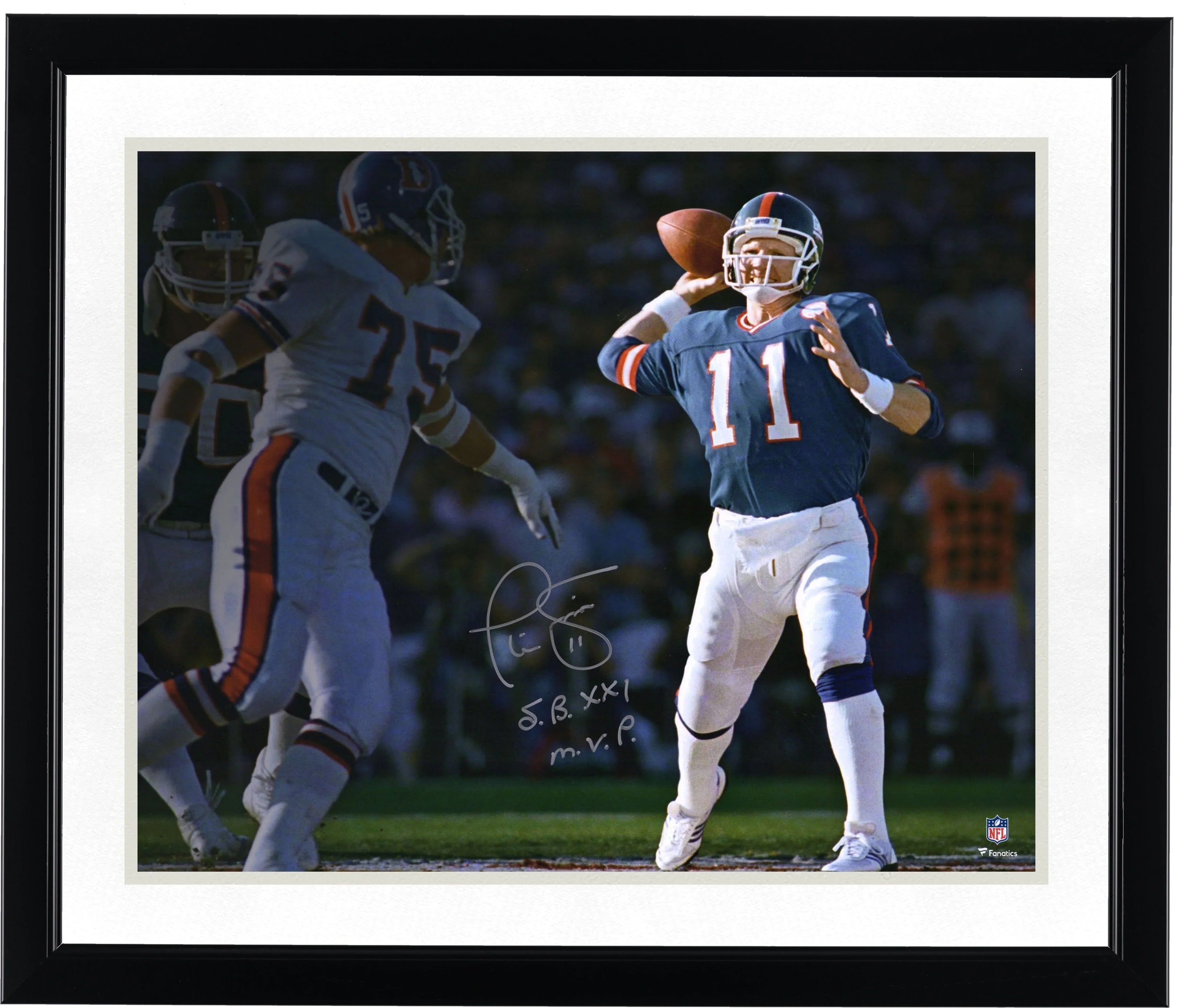 Phil Simms Signed 16 x 20 Photo | Super Bowl XXI MVP Inscription