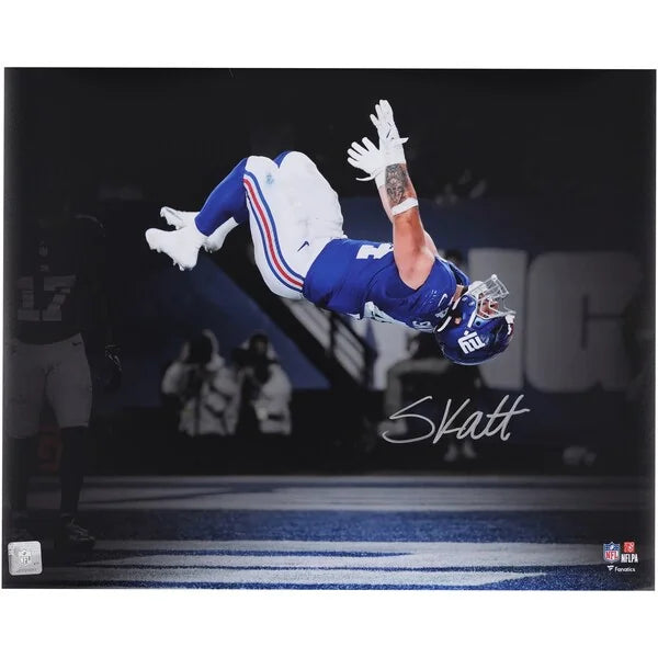 Cam Skattebo Signed 16 x 20 2025 Photo | Giants Week 3 Touchdown