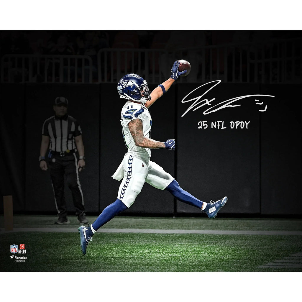 Jaxon Smith-Njigba Signed 16 x 20 Touchdown Photo | 2025 NFL OPOY Inscription