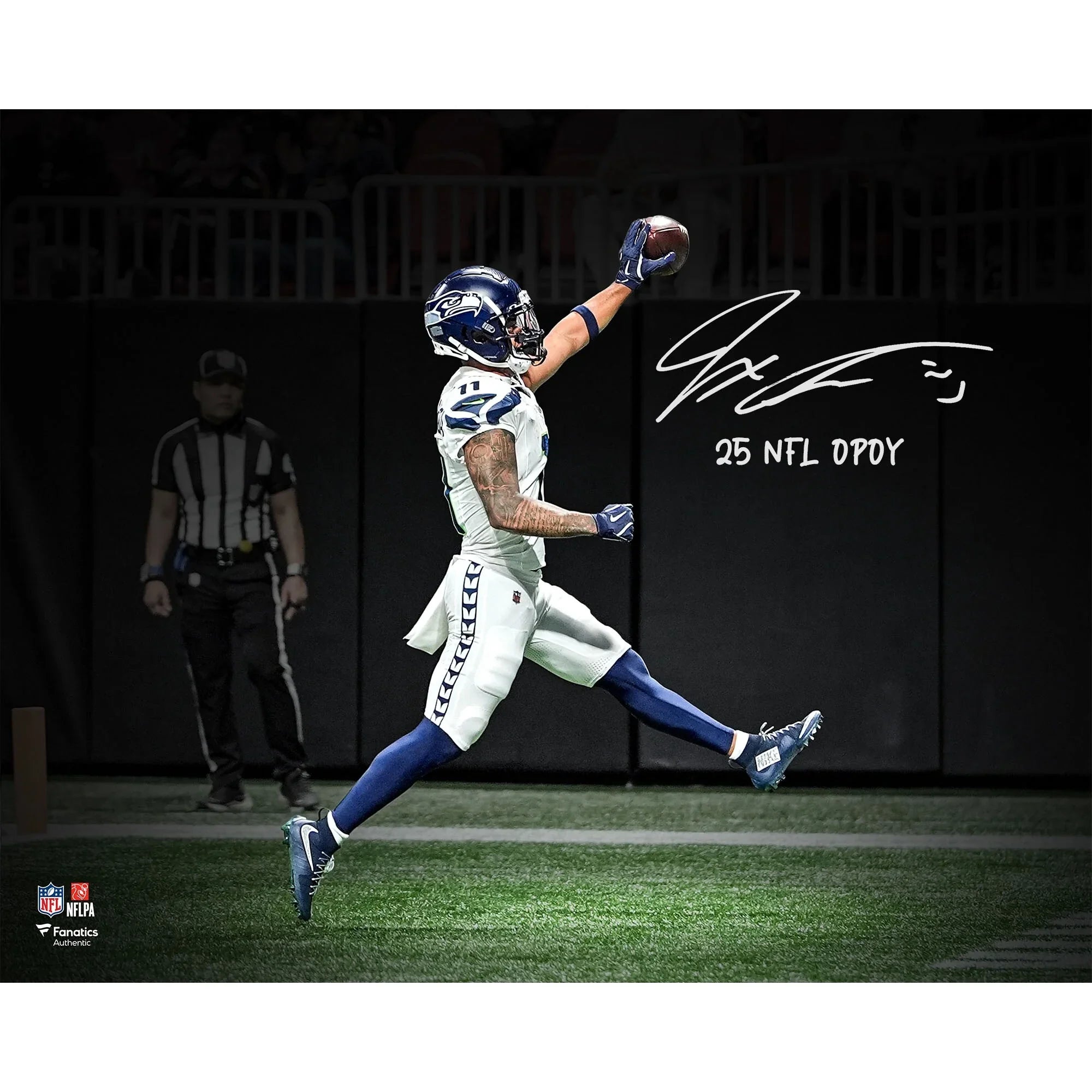 Jaxon Smith-Njigba Signed 16 x 20 Touchdown Photo | 2025 NFL OPOY Inscription