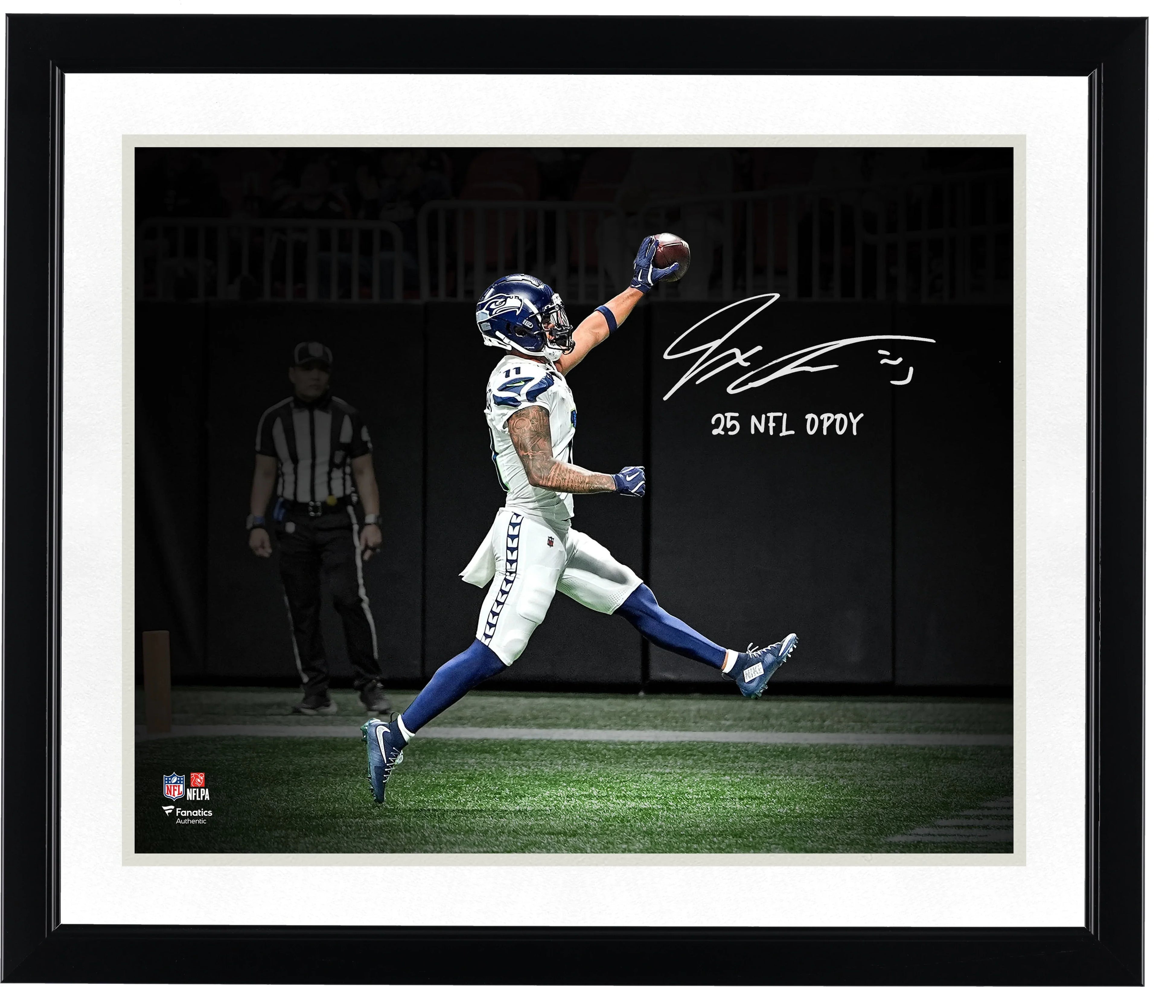 Jaxon Smith-Njigba Signed 16 x 20 Touchdown Photo | 2025 NFL OPOY Inscription