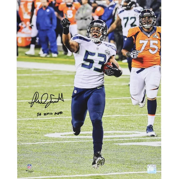 Malcolm Smith Signed 16 x 20 Photo | Super Bowl XLVIII MVP