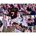 Michael Vick Signed 16 x 20 Virginia Tech Hurdle Photo | Authenticated