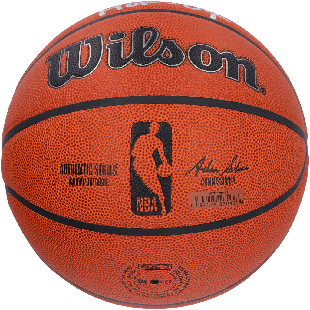 Clyde Drexler Signed Trail Blazers Basketball | HOF 04 Inscription