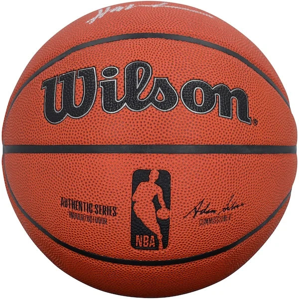 Clyde Drexler & Hakeem Olajuwon Signed Rockets Basketball | Authenticated