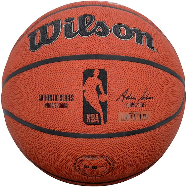 Clyde Drexler & Hakeem Olajuwon Signed Rockets Basketball | Authenticated