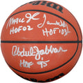 Magic Johnson, Kareem Abdul-Jabbar & James Worthy Signed Lakers Basketball | HOF Inscripti