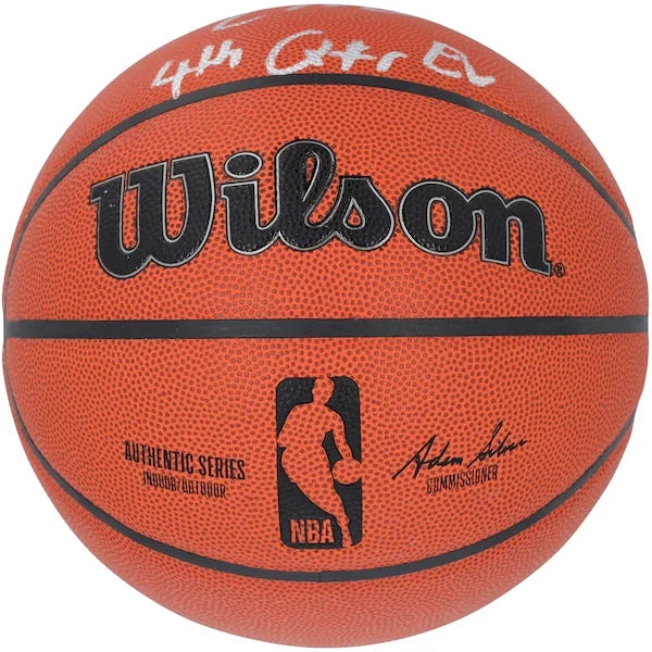 Evan Mobley Signed Wilson Basketball | 4th Quarter Ev Inscription