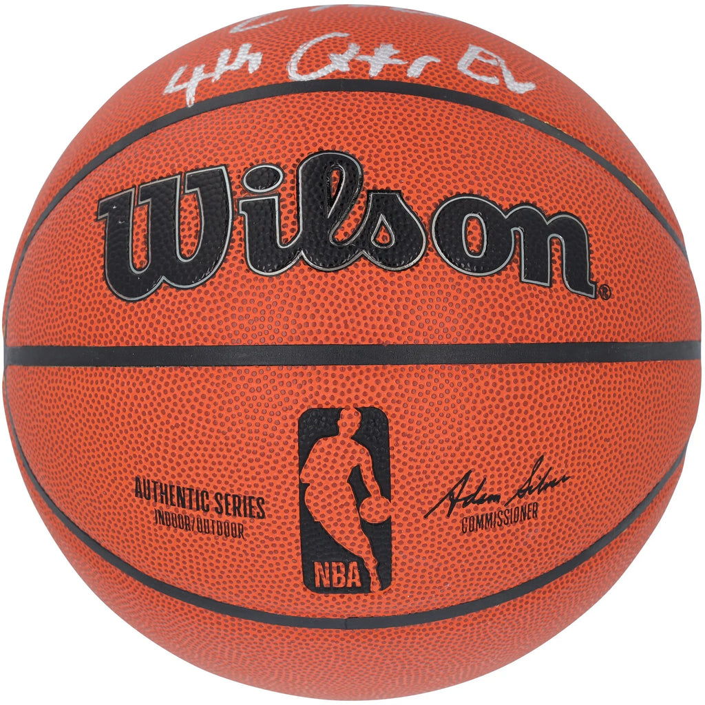 Evan Mobley Signed Wilson Basketball | 4th Quarter Ev Inscription