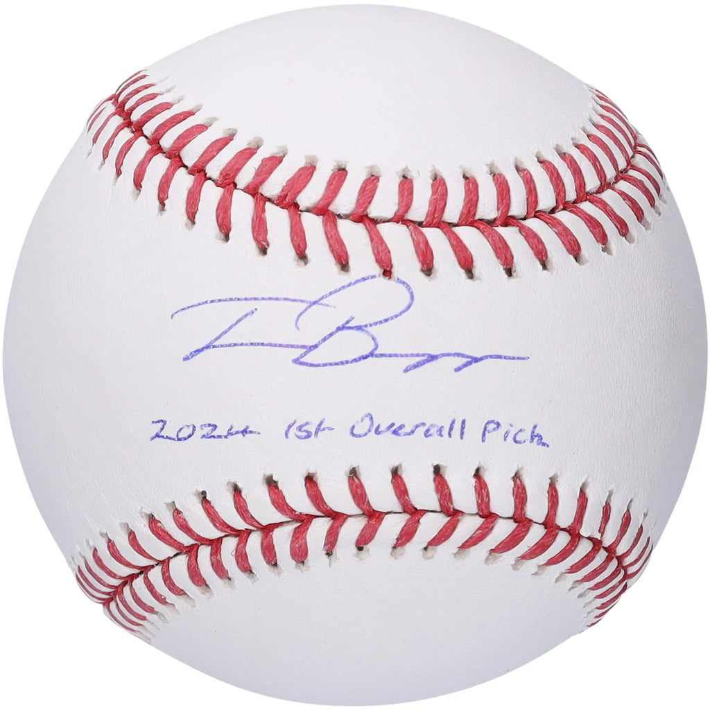 Travis Bazzana Signed Baseball | 2024 1st Overall Pick Inscription