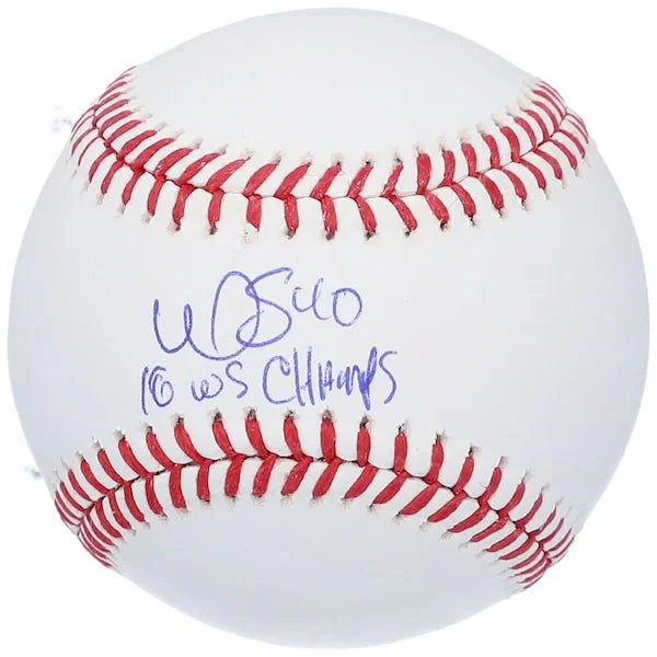 Willson Contreras Signed Baseball | 2016 WS Champs Inscription