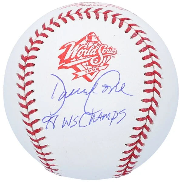 David Cone Signed 1998 World Series Baseball | 98 WS Champs Inscription