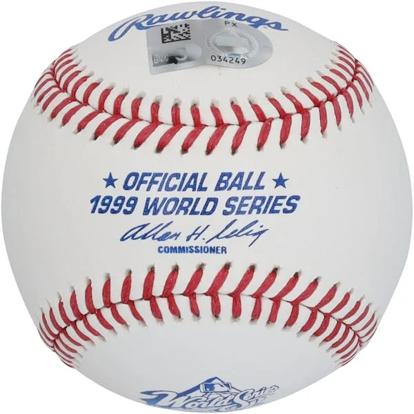 David Cone Signed 1999 World Series Logo Baseball | Yankees