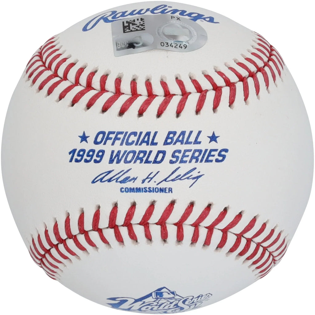 David Cone Signed 1999 World Series Logo Baseball | Yankees