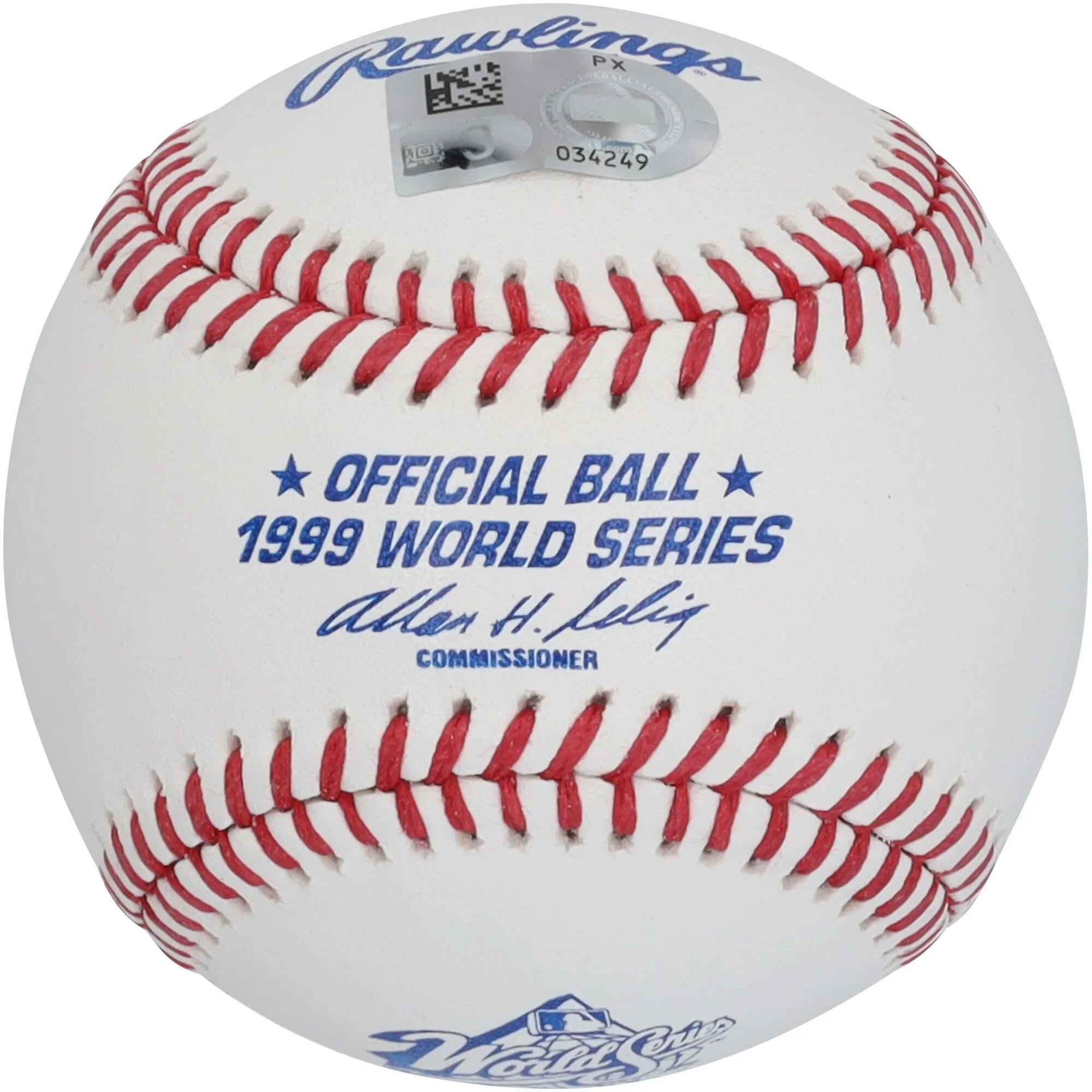 David Cone Signed 1999 World Series Logo Baseball | Yankees