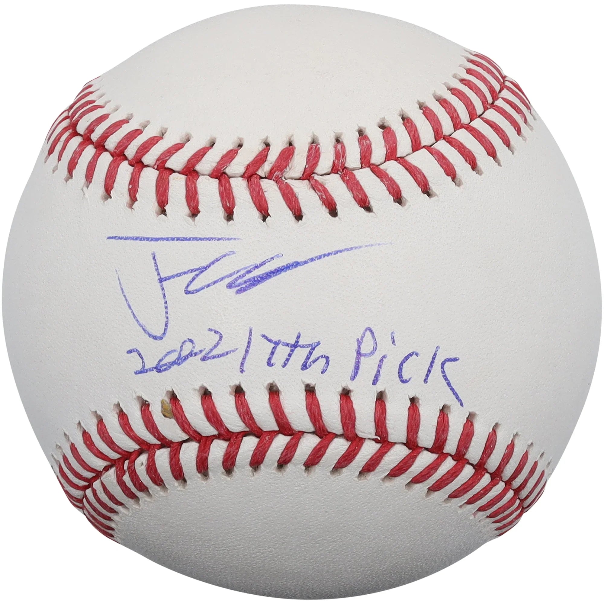 Justin Crawford Signed Baseball | 2022 17th Pick Inscription
