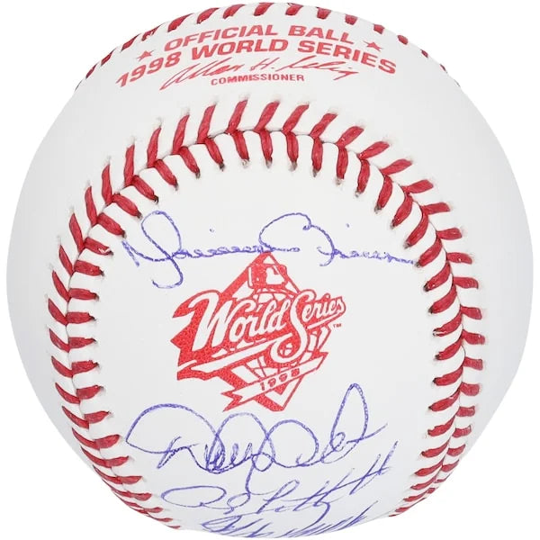 Derek Jeter, Andy Pettitte, Jorge Posada & Mariano Rivera Signed 1998 World Series Basebal
