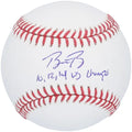 Buster Posey Signed Baseball | 10, 12, 14 WS Champs Inscription
