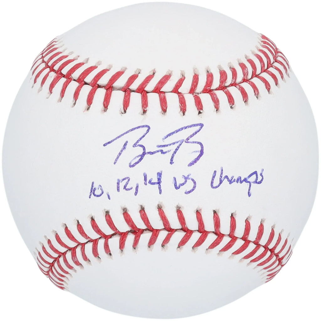 Buster Posey Signed Baseball | 10, 12, 14 WS Champs Inscription
