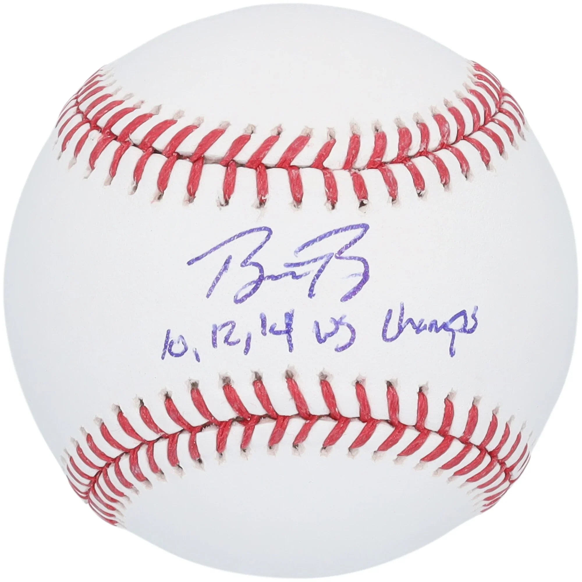 Buster Posey Signed Baseball | 10, 12, 14 WS Champs Inscription